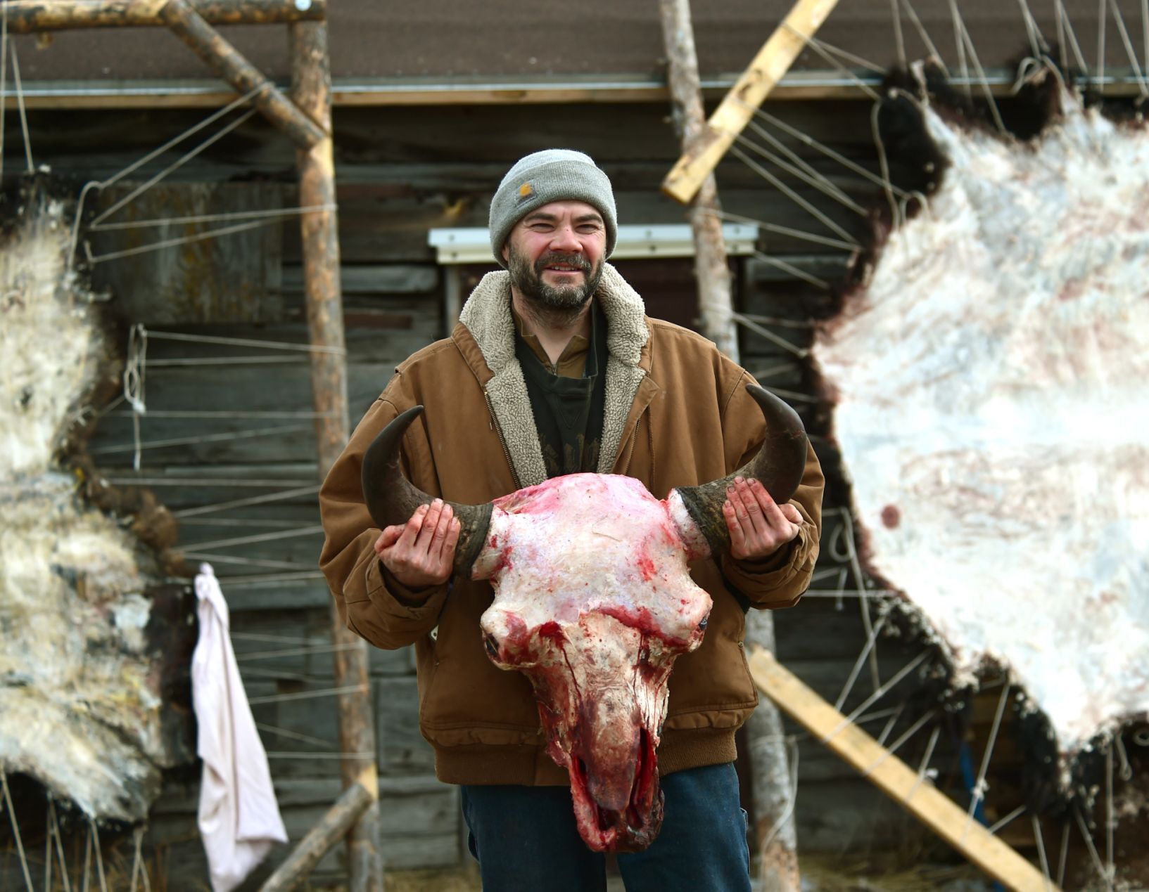 Skinned skull